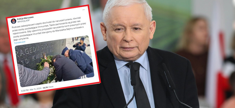 Kaczyńskiemu uchylą immunitet poselski? "Policja rozważa taki ruch"
