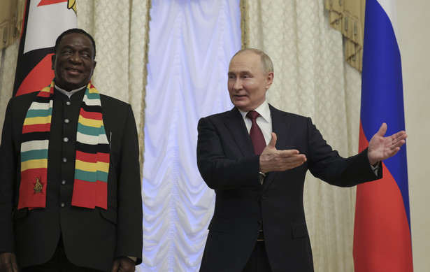 Emmerson Mnangagwa i Władimir Putin