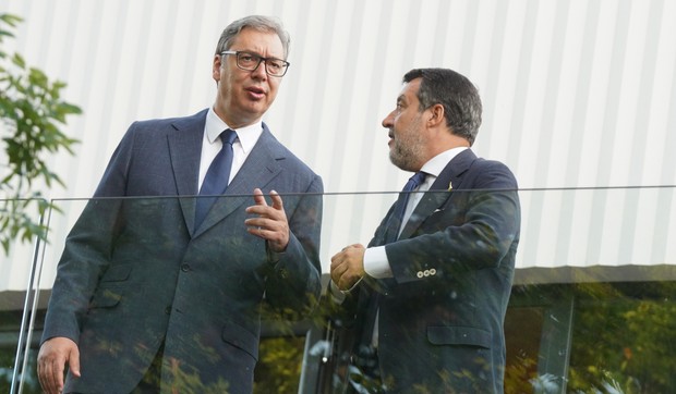 Aleksandar Vučić i Mateo Salvini