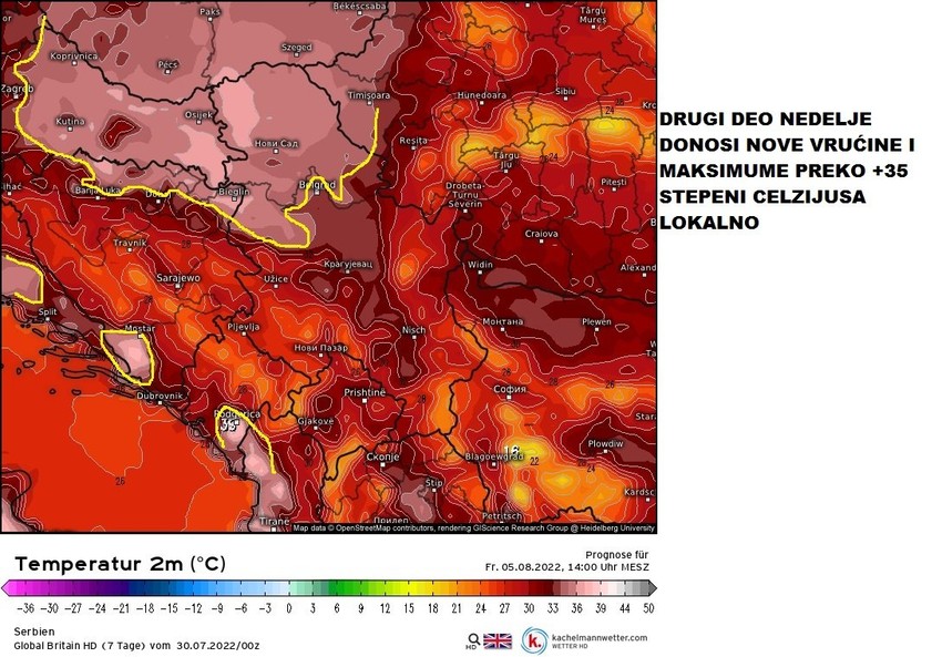 Drugi deo nedelje donosi vrućine