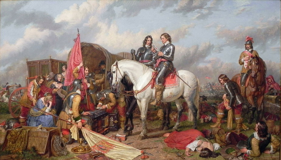 Cromwell podczas bitwy pod Naseby