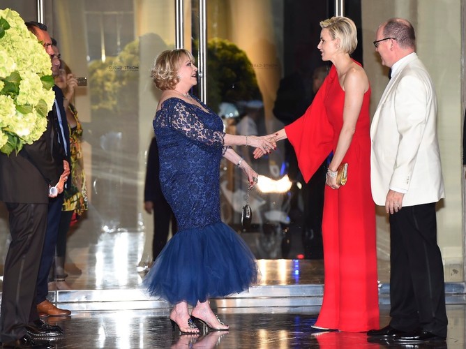 Księżna Charlene i książę Monako Albert II