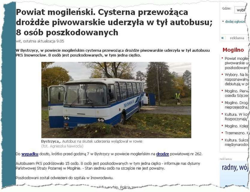 Cysterna zderzyła się z autobusem. 12 osób rannych!