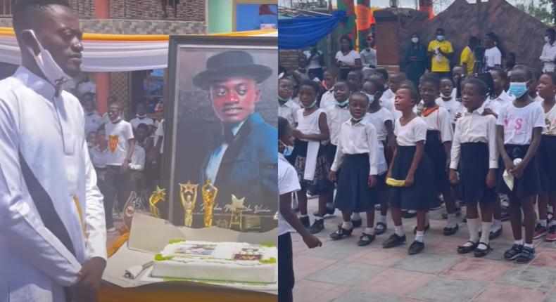 Watch: Lil Win celebrates birthday with students of his school 