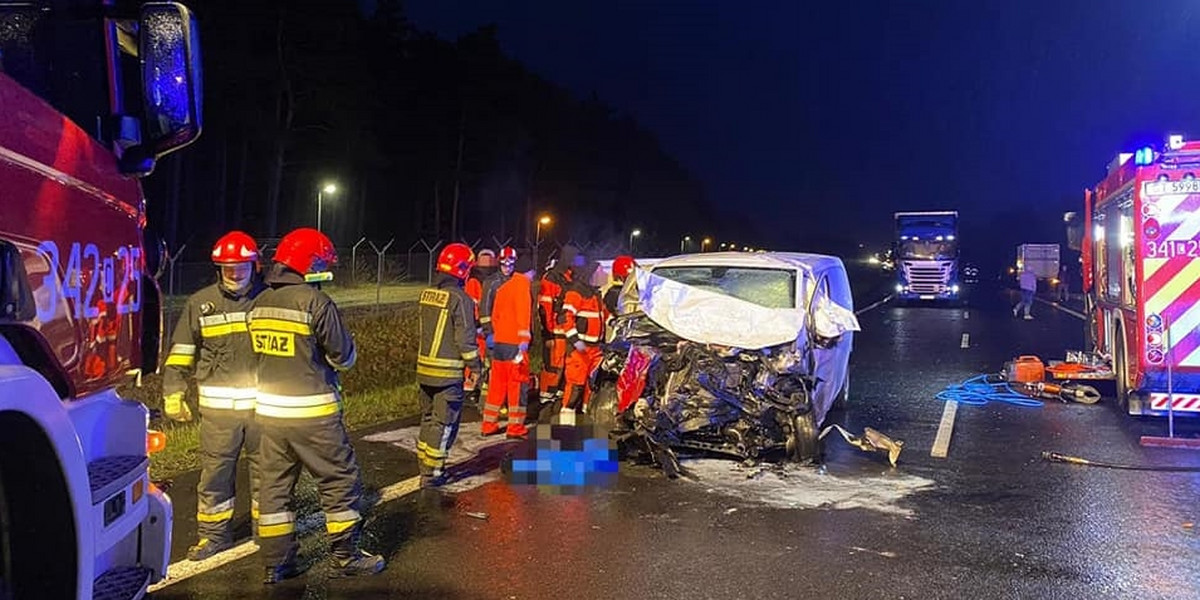 Toruń. Wypadek na trasie S10. 