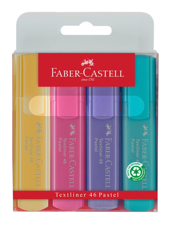 Étui de 4 marqueurs pastel, Faber-Castell, CHF 4.90. 