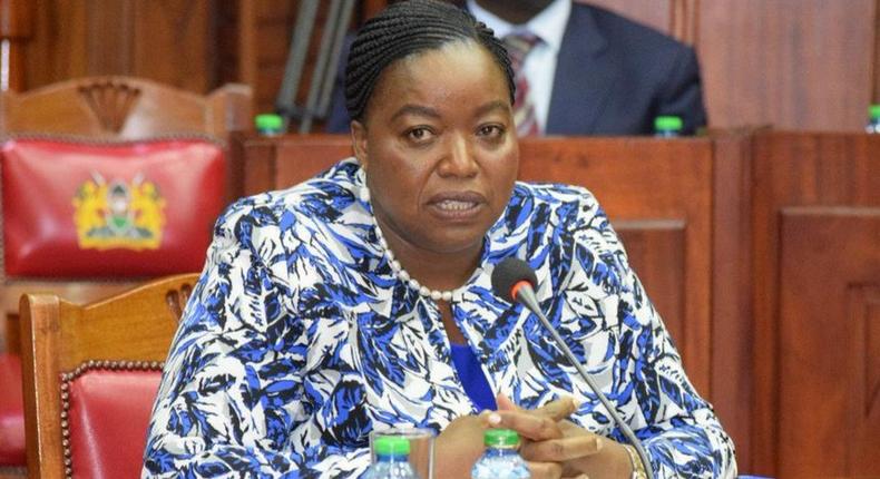 CS Monica Juma during a past appearance at Parliament