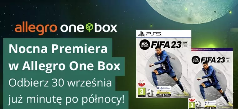 Odbierz FIFA 23 minutę po północy z zielonego automatu One Box by Allegro