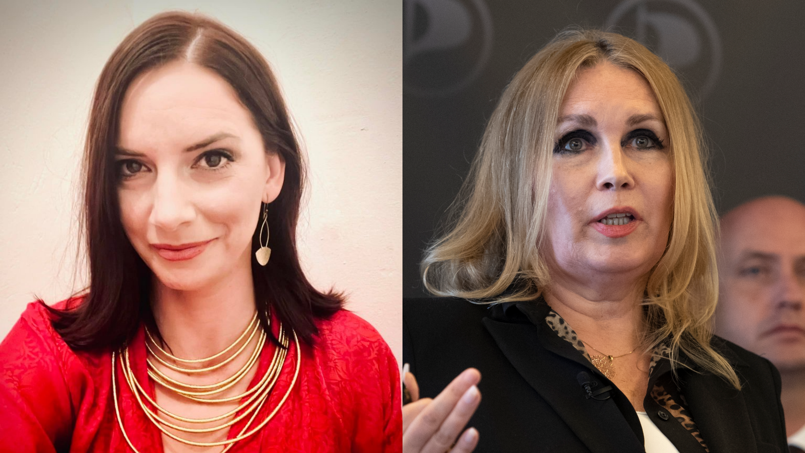 Herečka, speváčka a politička Dorota Nvotová a predsedníčka Pirátskej strany - Slovensko Zuzana Šubová. 