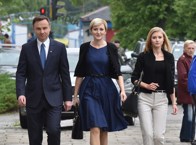 Andrzej Duda, Agata Kornhauser-Duda i ich córka Kinga