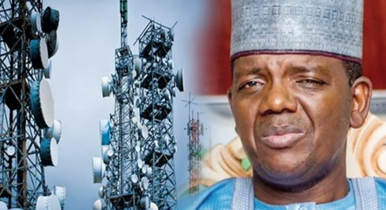 Telecoms base station; Zamfara State Governor Bello Matawalle. (Punch)