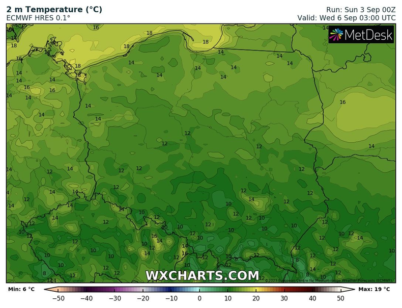 Noce pozostaną jednak chłodne, nawet ze spadkami temperatury poniżej 10 st. C