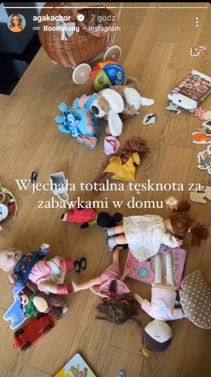 Widok InstaStories zamieszczonego na profilu Agnieszki Kaczorowskiej na Instagramie