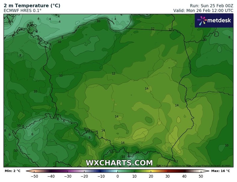 Na południowym wschodzie temperatura sięgnie dziś nawet 16 st. C