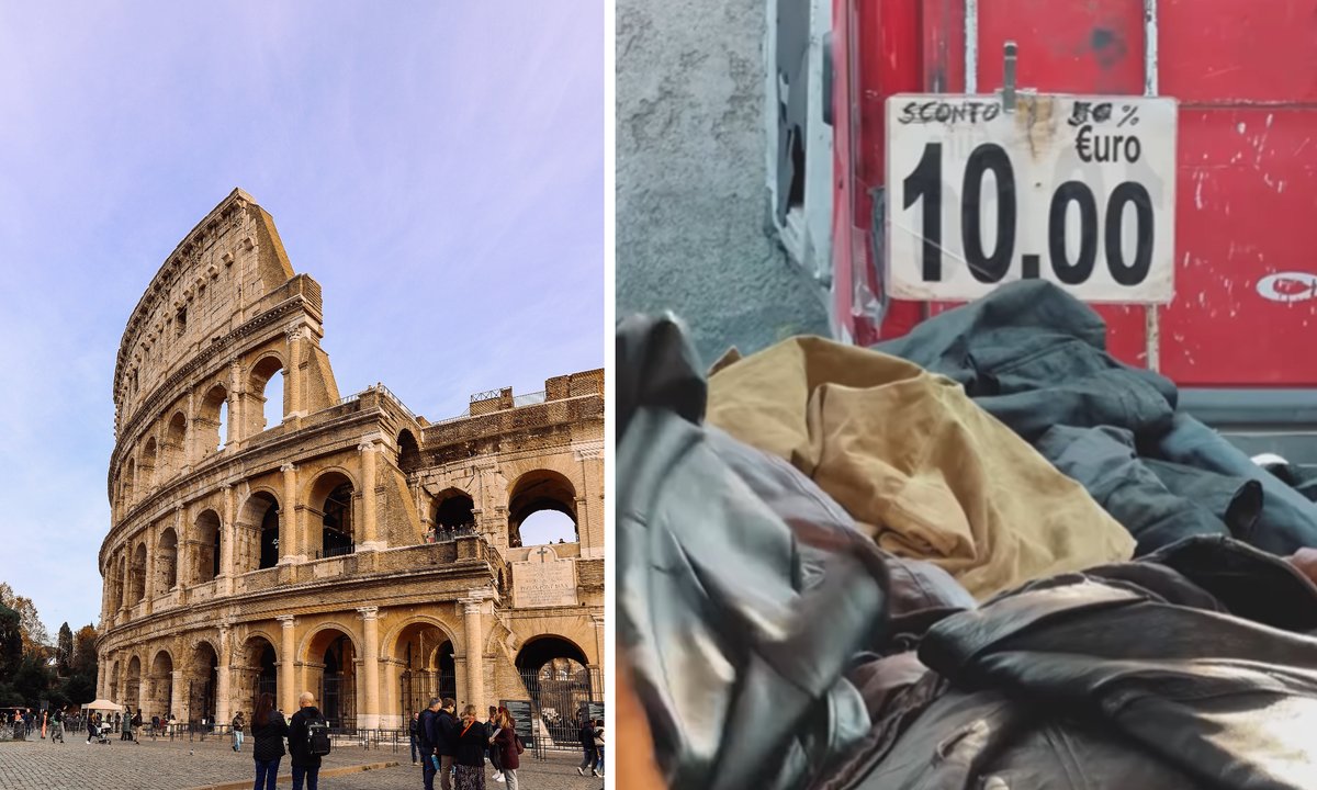 Kupił ubrania na rzymskim bazarze. "Musiałem do samolotu dokupić bagaże"