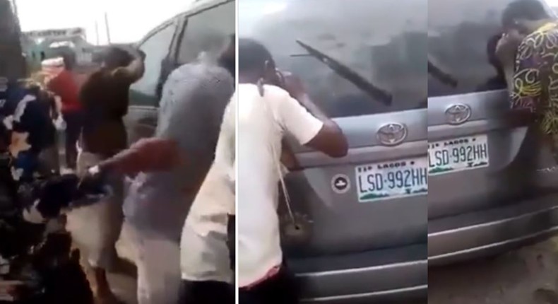 Eyewitnesses gather to catch a glimpse of dead couple inside a car