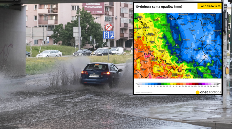 Ekstremalne lato w Polsce. Deszcze i ochłodzenie są coraz bliżej (mapa: meteologix.com)