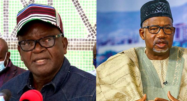 Gov Ortom (left) and Gov Bala Mohammed of Bauchi (ChannelsTV)