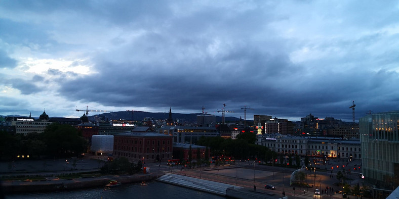 Widok z dachu opery w Oslo