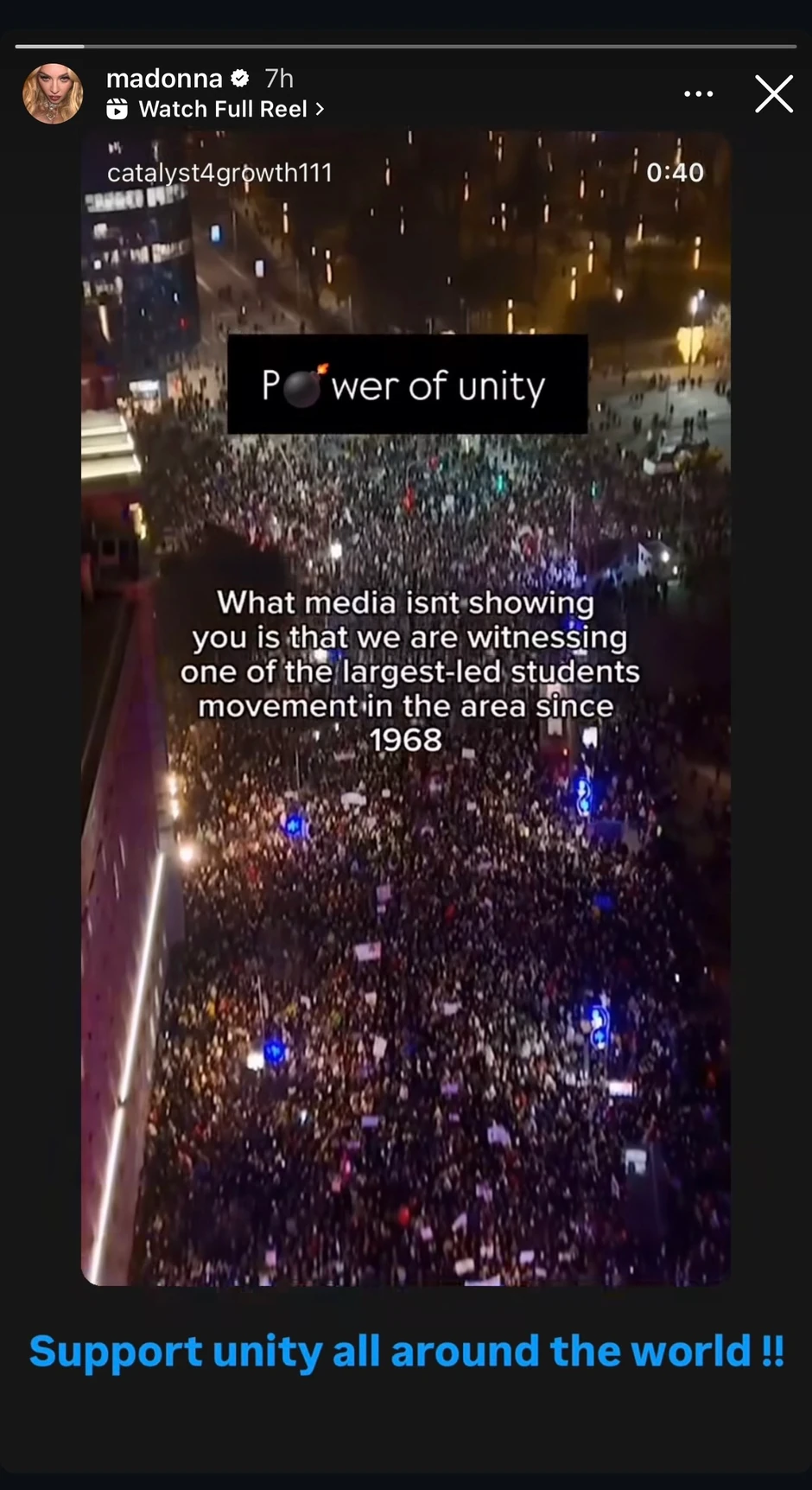 Madona, stori o studentima