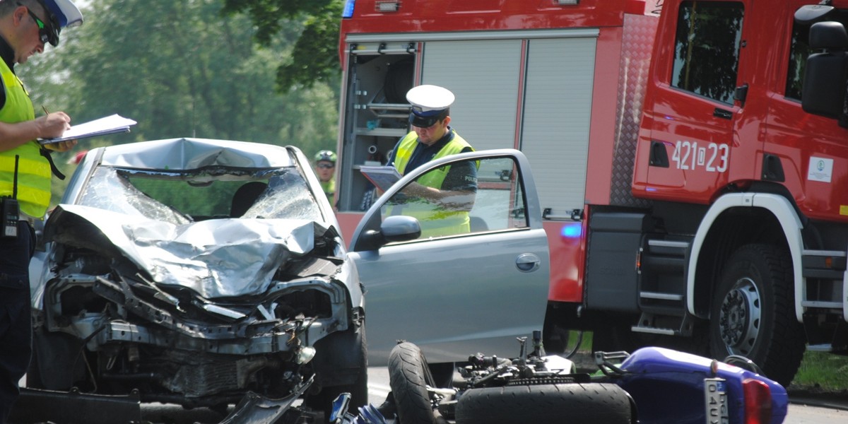 Tragiczny wypadek motocyklisty pod Głogowem