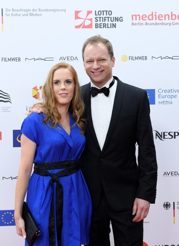 Maciej Stuhr i Katarzyna Błażejewska na gali Europejskie Nagrody Filmowe we Wrocławiu