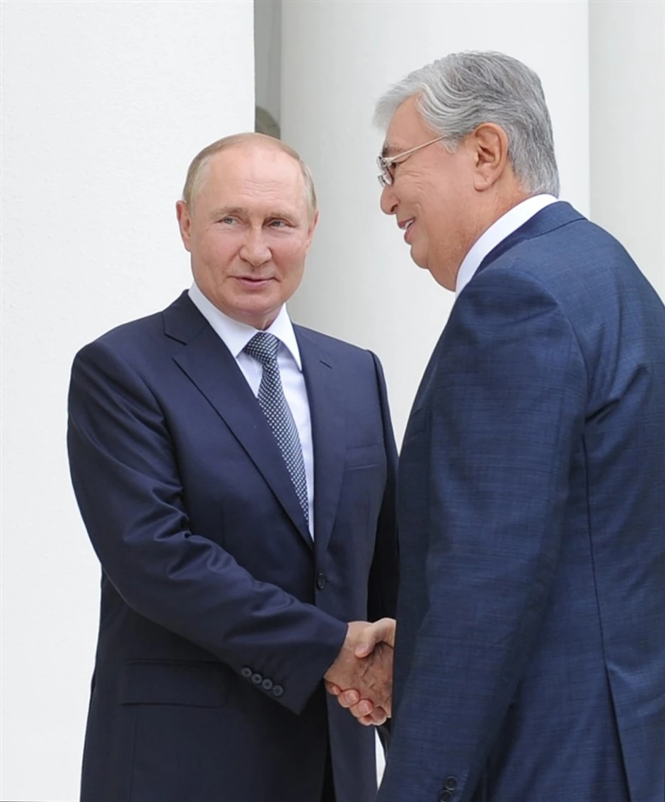 Vladimir Putin i Kasim Žomart Tokajev u Sočiju u avgustu