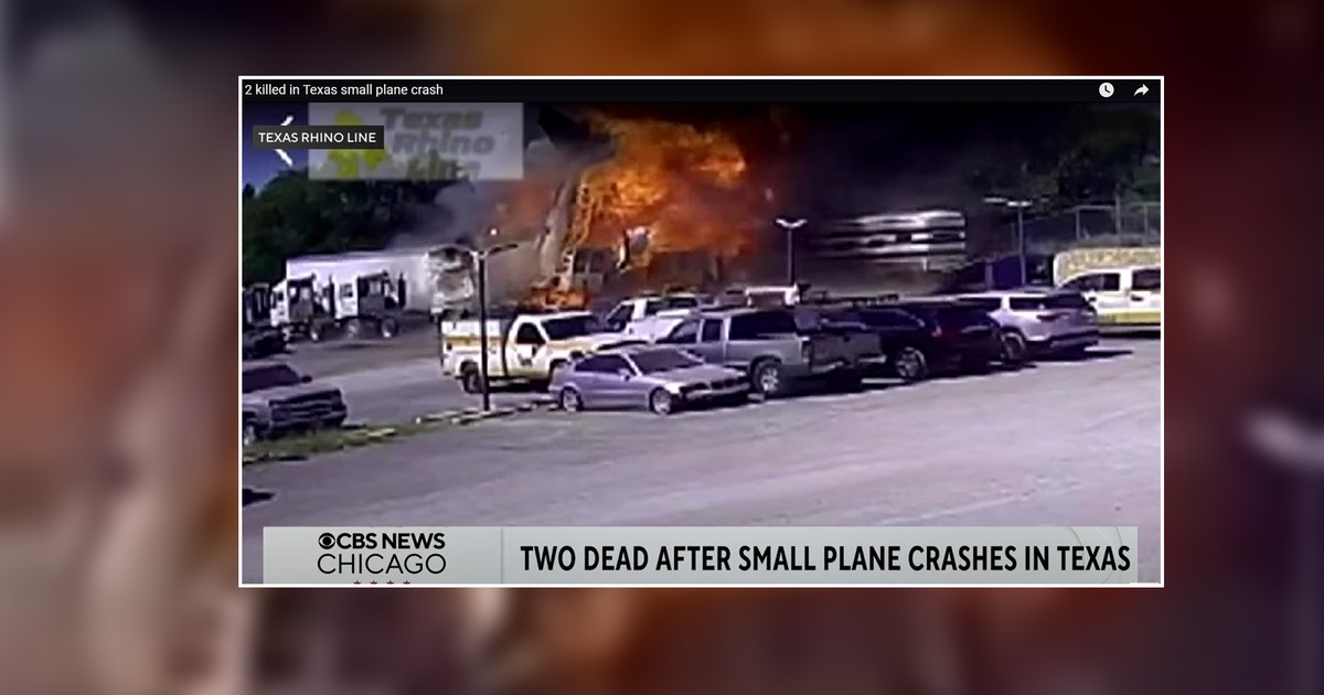 Szokujące nagranie z parkingu. Spadający samolot zamienił się w kulę ognia