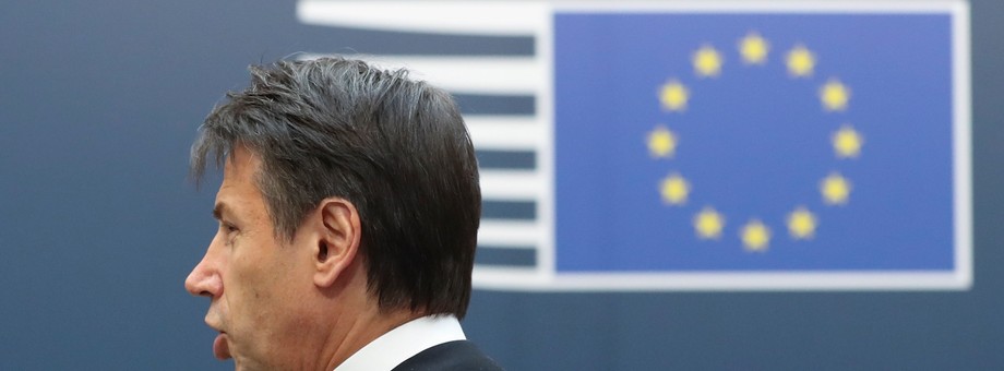 Giuseppe Conte, premier Włoch. Bruksela, 19 października 2018 r.