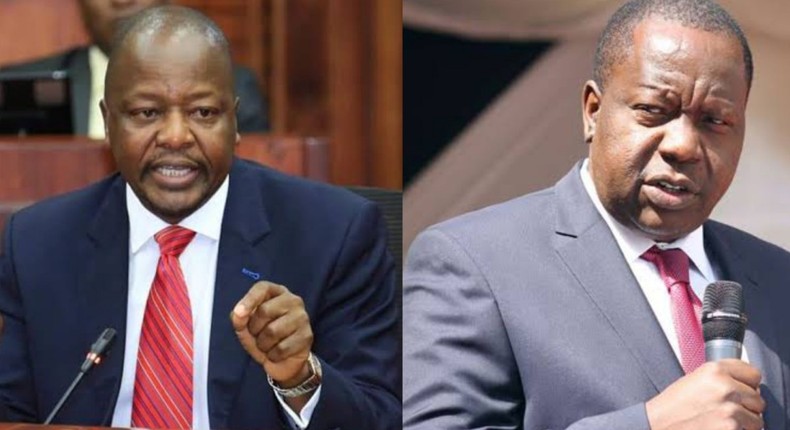 Interior CS Fred Matiang'i and Health CS Mutahi Kagwe