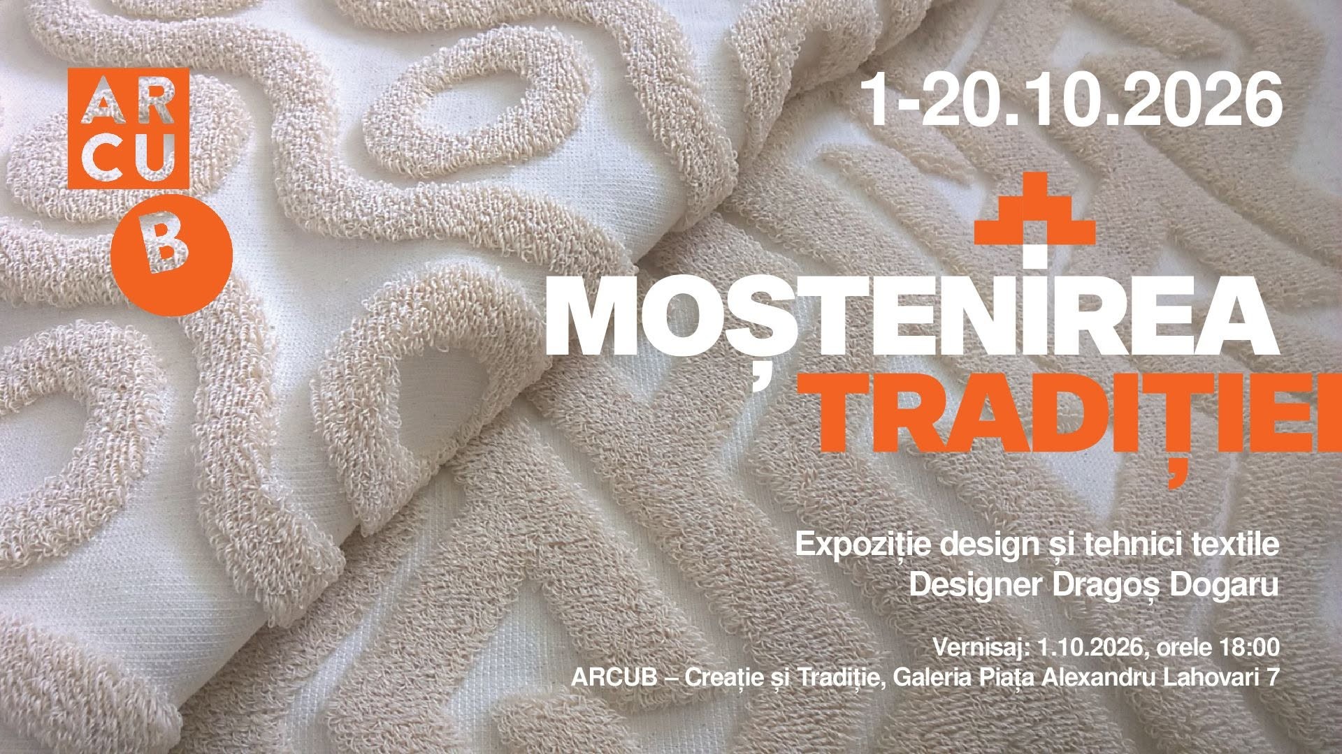 Expoziția „Moștenirea Tradiției”: cum îmbină designerul Dragoș Dogaru motivele Art Deco și meșteșugurile textile din București la ARCUB
