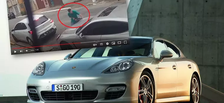 Ukradł dwa elementy Porsche w 15 sekund. Nie potrzebował nawet narzędzi [WIDEO]