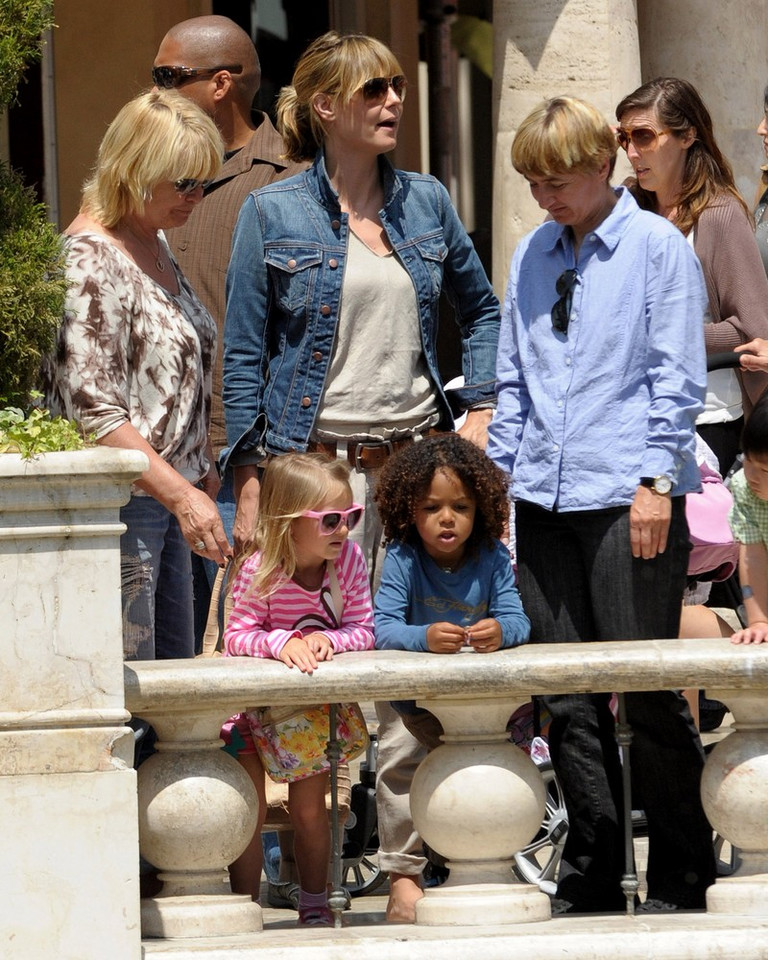 Heidi Klum z córką Leni i synem Johanem