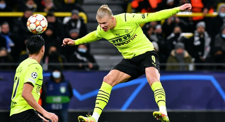 Erling Haaland scored twice in 27 minutes against Besiktas on Wednesday Creator: UWE KRAFT