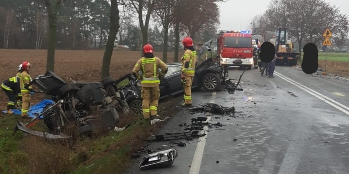 Olbrzymi karambol na drodze krajowej, zderzyło się 11 pojazdów. Są ranni!