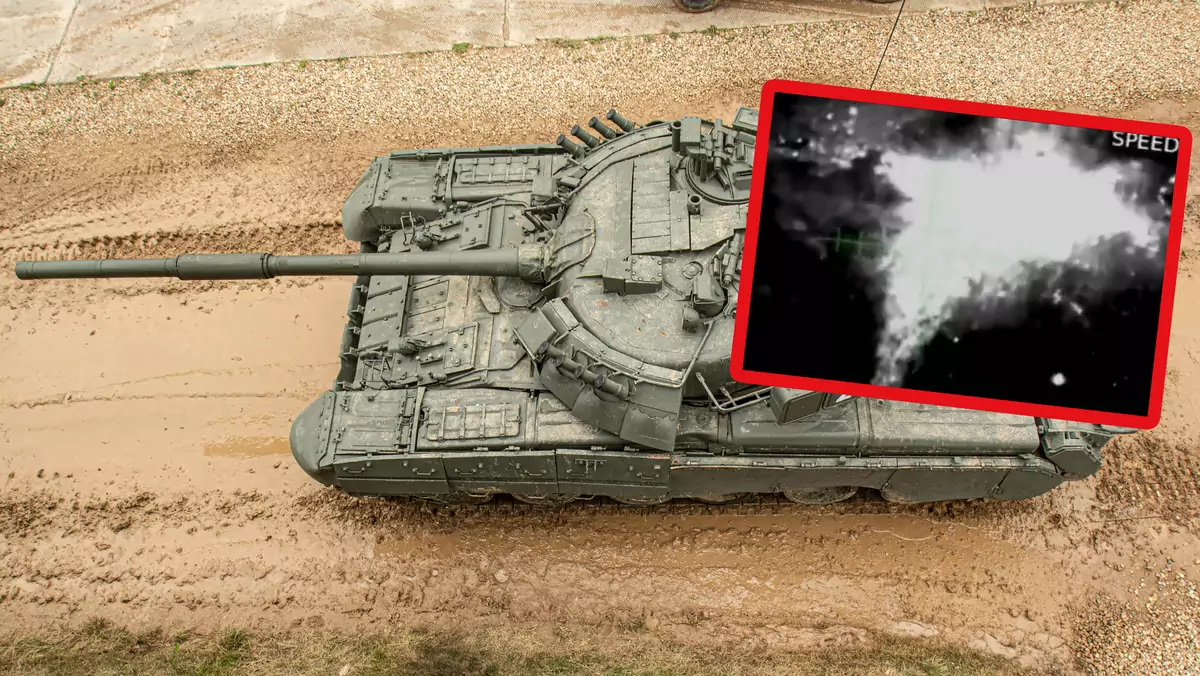 Zniszczony czołg T-80U