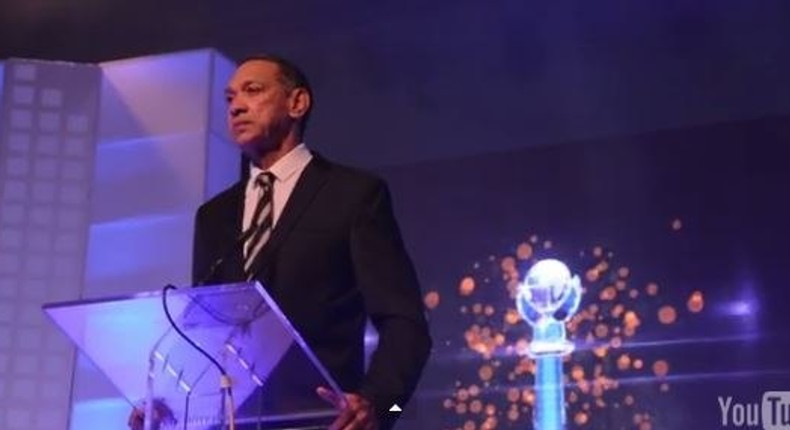 Ben Murray-Bruce speaking at the Silverbird Man of The Year event.