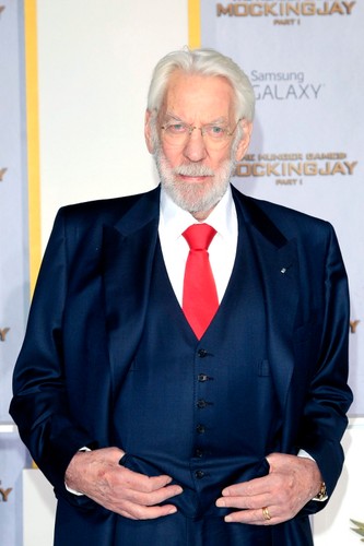 Donald Sutherland na premierze 'Igrzysk Śmierci' w Los Angeles