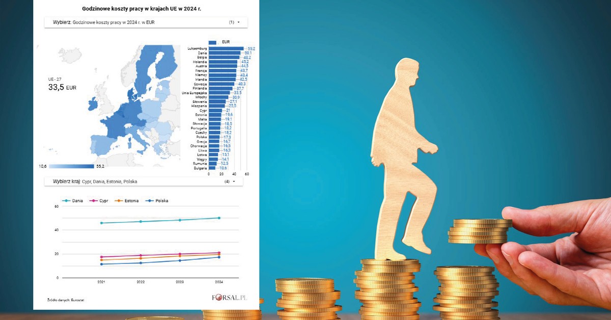 Godzinowe koszty pracy w UE. Jak wypada Polska? [MAPA]