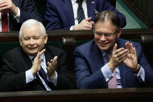 Jarosław Kaczyński i Arkadiusz Mularczyk