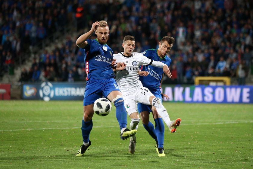 Pilka nozna. Ekstraklasa. Miedz Legnica - Legia Warszawa. 22.09.2018