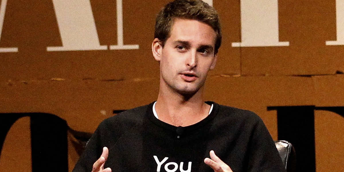 Evan Spiegel deflected a question about Snapchat's weak user growth by railing against the spammy practices of competitors