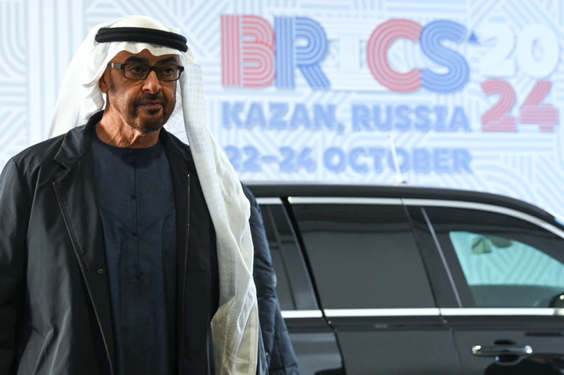 Predsednik UAE šeik Mohamed bin Zajed al Najan po dolasku na samit BRIKS-a u Kazanju 23. oktobra