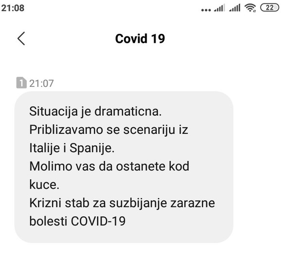 Poruka koju su dobili skoro svi stanovnici Srbije