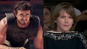 Paul Mescal as Lucius in Gladiator 2 and Spencer Treat Clark as Lucius in Gladiator.Paramount Pictures/Universal Pictures