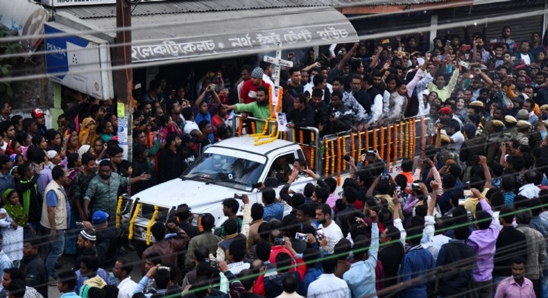 Hundreds of angry mourners attended the funeral of 18-year-old Sam Stafford, who was killed by police firing in Assam state