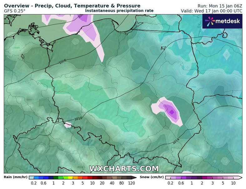 W nocy więcej rozpogodzeń, a śniegu jak na lekarstwo