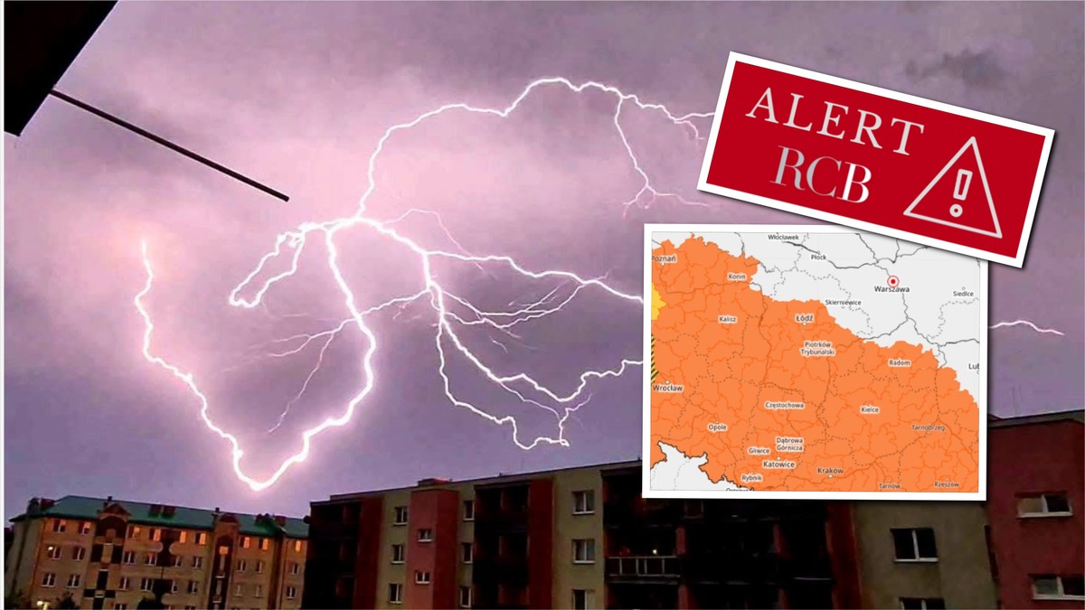 Gwałtowne burze przejdą przez Polskę. Wydano alert RCB i ostrzeżenia IMGW dla połowy kraju