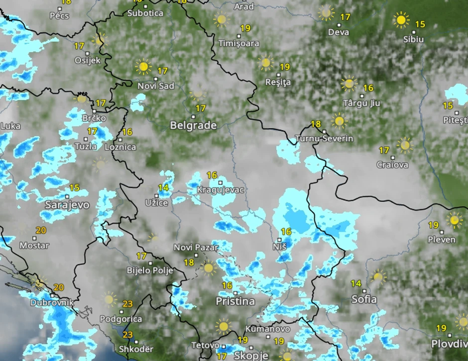 Kretanje kiše u 11 časova
