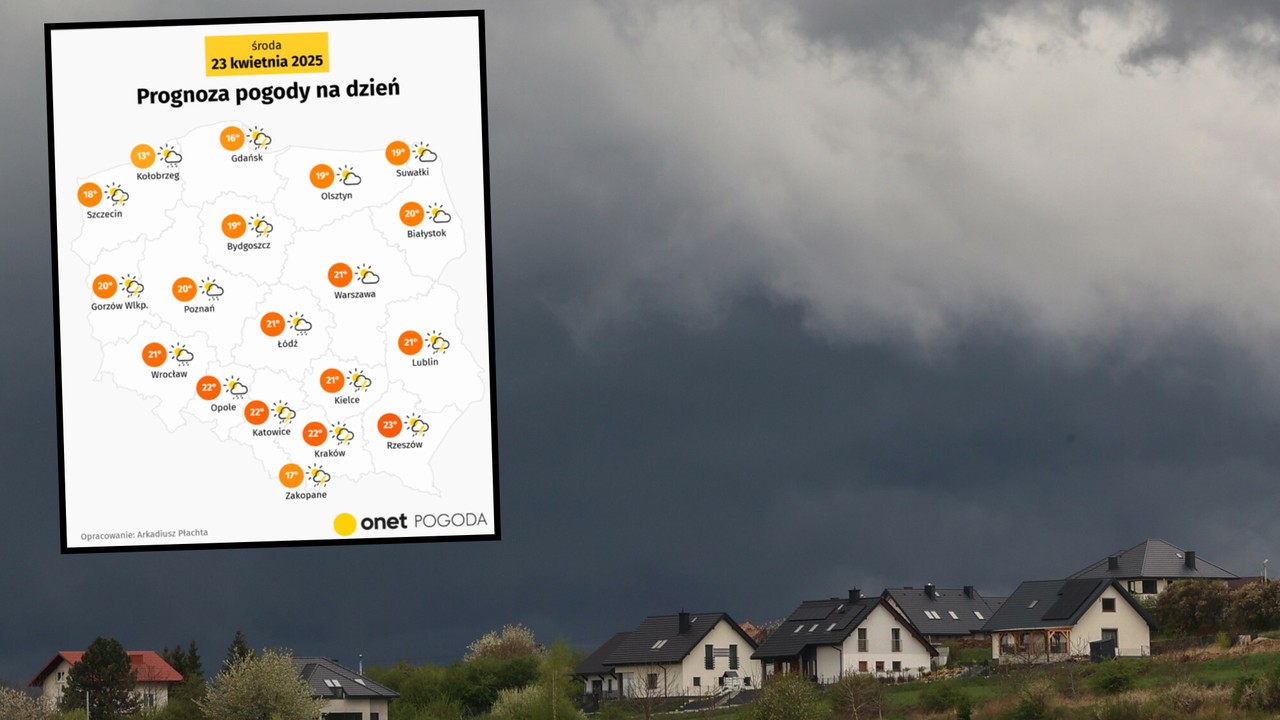 Dziś będzie ciepło, ale przejdą burze. Możliwe ulewy, silny wiatr i grad [POGODA]